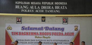 Polres Aceh Tamiang Mengikuti Sosialisasi dan Supervisi Nota Kesepahaman Antara Polda Aceh dengan Mahkamah Syariah