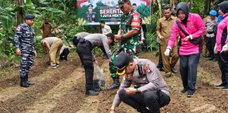 Wujud Nyata Ketahanan Pangan Nasional; Polres Anambas Gelar Penanaman Jagung Serentak 1 Juta Hektar