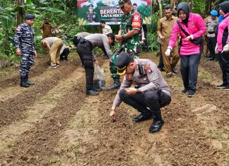 Wujud Nyata Ketahanan Pangan Nasional; Polres Anambas Gelar Penanaman Jagung Serentak 1 Juta Hektar