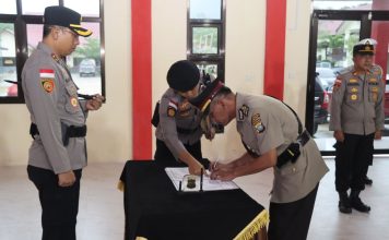 Kapolres Natuna Pimpin Sertijab dan Pelantikan Pejabat Baru Polres