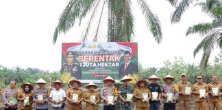 Kapolres Tebing Tinggi Hadiri Launching Penanaman Jagung Serentak 1 Juta Hektar