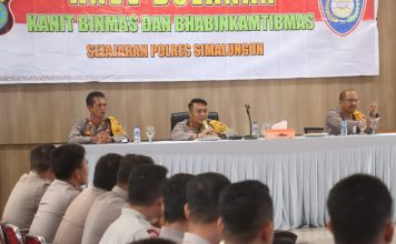 Kapolres Simalungun Pimpin Anev Bulanan Binmas dan Bhabinkamtibmas untuk Tingkatkan Kinerja Pengamanan Masyarakat