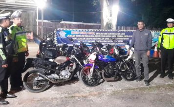 Aksi Balap Liar, Satlantas Polres Aceh Timur Amankan 9 Sepeda Motor