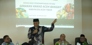 Bupati Aceh Timur Buka Acara Sosialisasi Program Pendampingan Petani Kakao