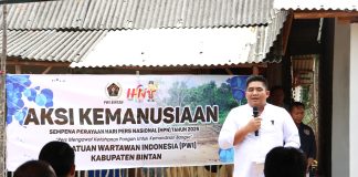 Rayakan HPN ke-79, PWI Bintan Berikan Tempat Tinggal Keluarga Fahrul dan Eva