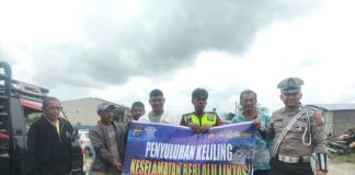 Sat Lantas Polres Simalungun Gelar Penyuluhan Lalu Lintas di Pasar Sayur Saribu Dolok