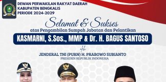 Ketua DPRD Mengucapkan Selamat dan Sukses kepada Bupati dan Wakil Bupati yang Baru Dilantik