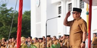 Perdana Pimpin Apel, Wagub Nyanyang Tegaskan Komitmen Realisasi Program Prioritas