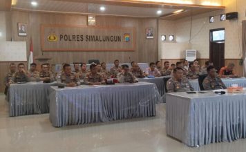 Kapolres Simalungun Ikuti Taklimat Awal Audit Kinerja Irwasda Polda Sumut Secara Virtual
