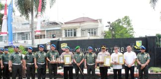 Sinergitas TNI-Polri, Kabid Propam Polda Sumut Direward Komandan Puspomad
