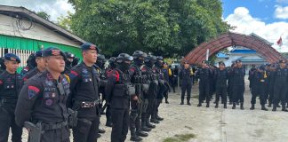 Dansat Brimob Polda Sultra Pimpin 532 Personel Pengamanan Rapat Pleno Terbuka Penetapan Paslon Terpilih Pilkada Buton Tengah