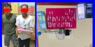Kapolsek Indra Makmu Amankan Dua Pelaku Narkoba, 34 Paket Sabu Disita