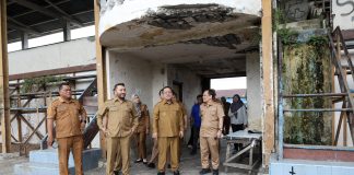 Wali Kota Pematangsiantar Wesly Silalahi SH MKn Tinjau Kondisi Stadion Sang Naualuh