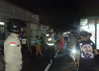 Cegah Perang Sarung, Polsek Siantan Gelar Patroli Rutin