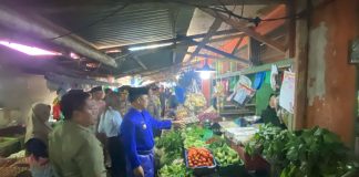 Pantau Stok Bahan Pokok, Bupati dan Wabup Anambas Sidak Pasar Infpres Tarempa