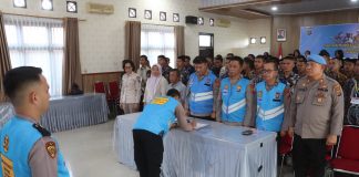 Polres Simalungun Gelar Pakta Integritas dan Pengambilan Sumpah Seleksi Penerimaan Terpadu Anggota Polri T.A. 2025