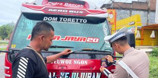 Satlantas Polres Aceh Timur Sosialisasi Mudik Aman