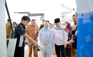 Bupati Bengkalis Kasmarni Tinjau SPBU di Jalur Mudik Lintas Timur Bathin Solapan