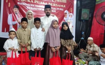 Bupati Aceh Timur dan Istri Santuni 250 Anak Yatim