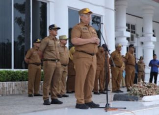Sekdakab Asahan Pimpin Apel Gabungan Januari 2025