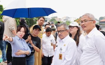 Wakil Kepala BP Batam Li Claudia Chandra Sidak Lokasi Penimbunan Sungai Permata Baloi