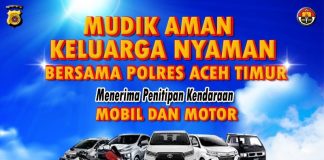 Polres Aceh Timur Terima Penitipan Kendaraan Saat Ditinggal Mudik