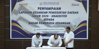 Pemkab Asahan Serahkan Laporan Keuangan Pemerintah Daerah Unaudited Tahun 2024