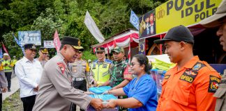 Kapolda Sumut Tinjau Pos Pelayanan dan Pengamanan Terpadu Idulfitri di Wilayah Tanah Karo