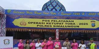 Bhayangkari Simalungun Tinjau Langsung Pos Pengamanan Mudik Lebaran
