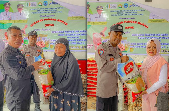 Ket Foto : Gerakan Pangan Murah di Kecamatan Lakudo Kelurahan Boneoge.