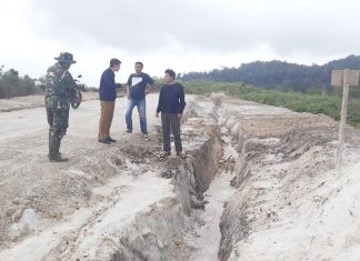 Satgas TMMD Ke-123 Kodim 0318/Natuna Percepat Pembangunan Jalan di Desa Selemam