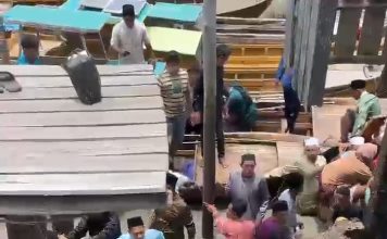 Pelabuhan Ambruk Saat Pesta Pernikahan di Lingga, Tamu Undangan Terjatuh dan Luka-luka