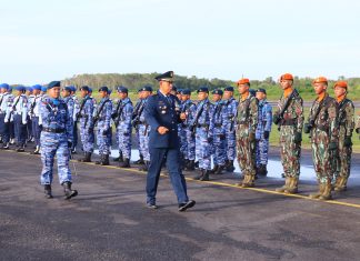 Lanud RSA Natuna Gelar Upacara Puncak HUT ke-79 TNI AU dengan Khidmat