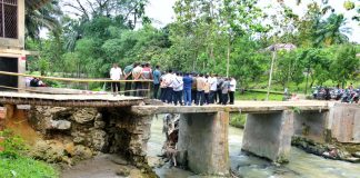 Jembatan Putus Di Nagori Dolok Hataran, Bupati Simalungun Tinjau dan Akan Segera Menindaklanjuti Perbaikan Jembatan