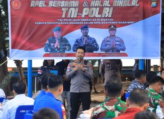 Apel Bersama dan Halalbihalal TNI – Polri Bersama Pemerintah Daerah Jalin Sinergitas Menjaga Perbatasan Diwilayah Kabupaten Kepulauan Anambas