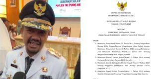 Bupati Buton Tengah Keluarkan Instruksi Tentang Penertiban Kendaraan Dinas Lingkup Pemkab Buteng