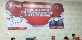 Bupati Bengkalis Buka Rakor Pembentukan Koperasi Desa/Kelurahan Merah Putih