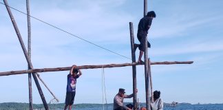 Polri dan Masyarakat Pesisir Bersatu Bangun Kelong, Lestarikan Budaya dan Ketahanan Pangan di Lingga