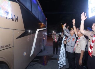 Sukseskan Upaya Menanggulangi Kebakaran, Kapolres Lepas Kontingen Ikuti Jambore Karhutla 2025