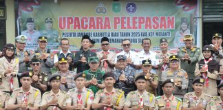 Kapolres Kepulauan Meranti Lepas Puluhan Peserta Jambore Karhutla 2025