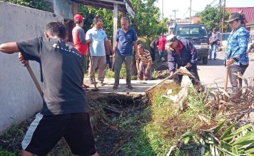 Sambut HUT Kota Pematangsiantar ke-154, Kelurahan Kahean Gelar Aksi Gotong Royong Bersama Warga
