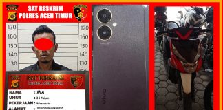 Satreskrim Polres Aceh Timur Berhasil Amankan Pelaku Curas, Enam Kali Beraksi Incar Pengendara Sepeda Motor