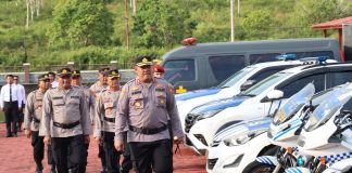 AKBP Pahala Martua Nababan, S.H., S.I.K., M.H., Pimpin Apel Gelar Pasukan Pengamanan May Day 2025