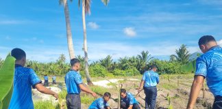 Personel Lanud RSA Natuna Tanam Pisang Usai Olahraga, Komitmen Nyata TNI AU AMPUH