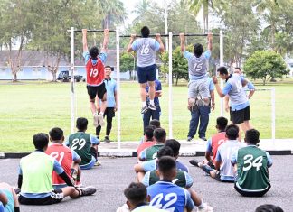 Tes Kesegaran Jasmani Semester I TA 2025, Personel Lanud RSA Natuna Tunjukkan Semangat Prima