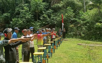 Prajurit Lanal Tarempa dan Forkopimda Anambas Gelar Latihan Menembak, Pererat Sinergi dan Asah Keterampilan Tempur