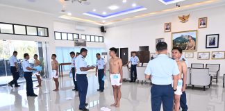 Lanud RSA Natuna Pastikan Kualitas Lewat Pantukhirda Calon Bintara Pria TNI AU Gel.I A-55 TA 2025