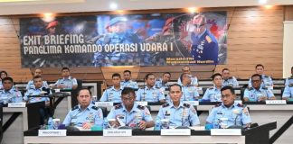Danlanud RSA Natuna Hadiri Exit Briefing Pangkoopsud I di Jakarta