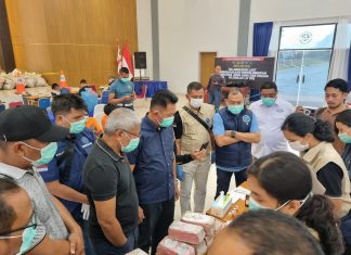 TNI AL Bersama BNN Timbang Ulang Barang Bukti Narkoba 2 Ton di Batam