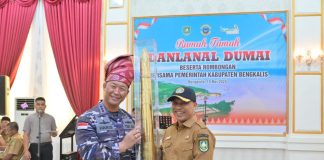 Wakil Bupati Bengkalis Sambut Kunjungan DANLANAL Dumai di Wisma Sri Mahkota